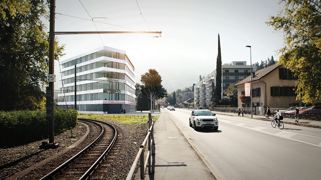 Image 3D extérieure projet BW - Monthey, Suisse
